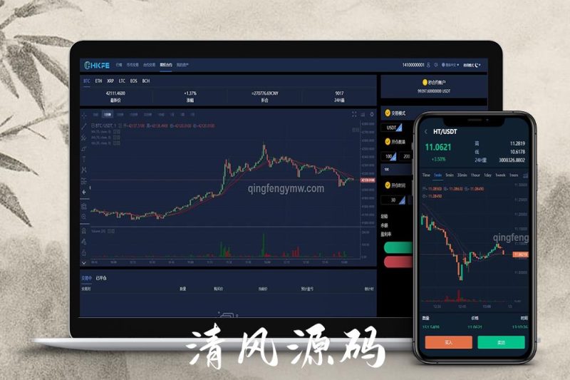 仿火币模式交易所源码+VUE源码可二开法币交易|币币交易|合约交易|期权交易+流动性挖矿UP理财LEO认购运营-清风源码