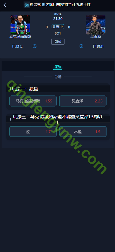 图片[2]-首发中式台球赛事投注竞猜源码/可封装APP/带简易客服系统-清风源码