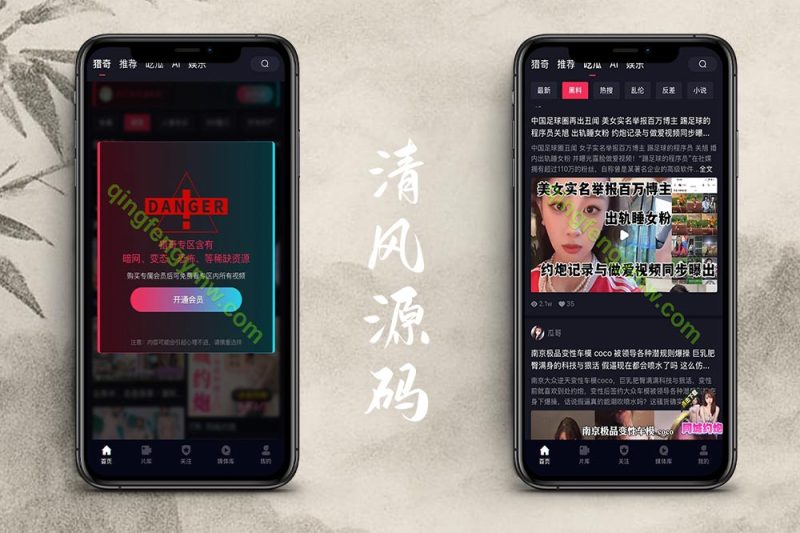 tiktok成人版源码/老司机成年抖音app/海外tiktok/抖阴视频/成人抖音-清风源码