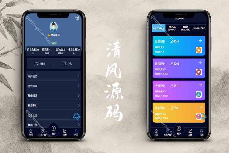 VUE伪交易大厅PC28源码+客服私聊系统/微交易理财系统/后台可控杀-清风源码