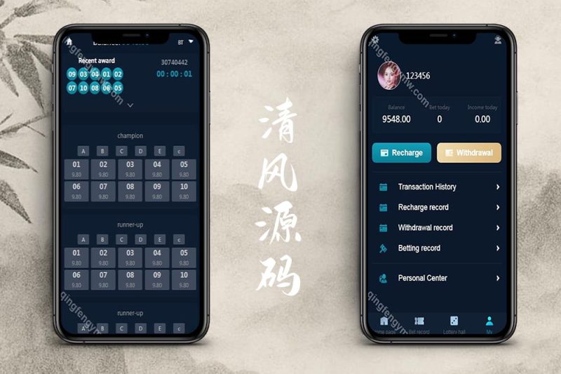 微盘微交易彩票系统源码,支持pc,手机h5自适应-清风源码