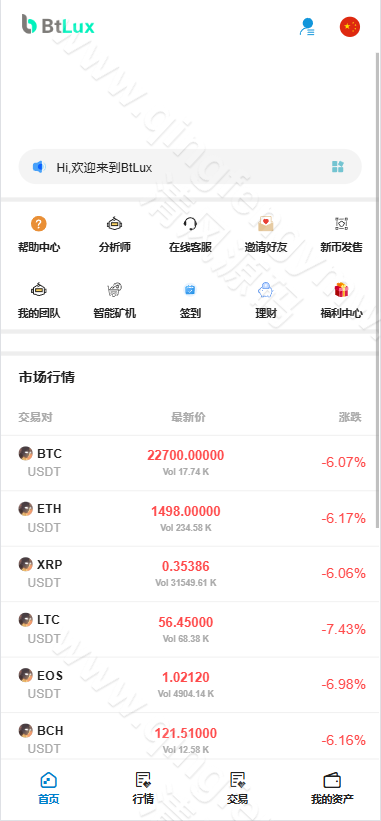图片[1]-运营版多语言Btlux交易所源码/币币秒合约/锁仓质押/IEO认购/完整机器人/前端vue后端PHP/K线正常/附带视频搭建教程-清风源码