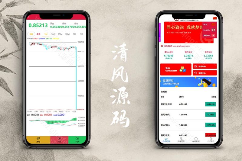 中银国际多语言微盘微交易所源码/微盘源码/外汇+输赢控制/前端html+后端PHP/可二开-清风源码
