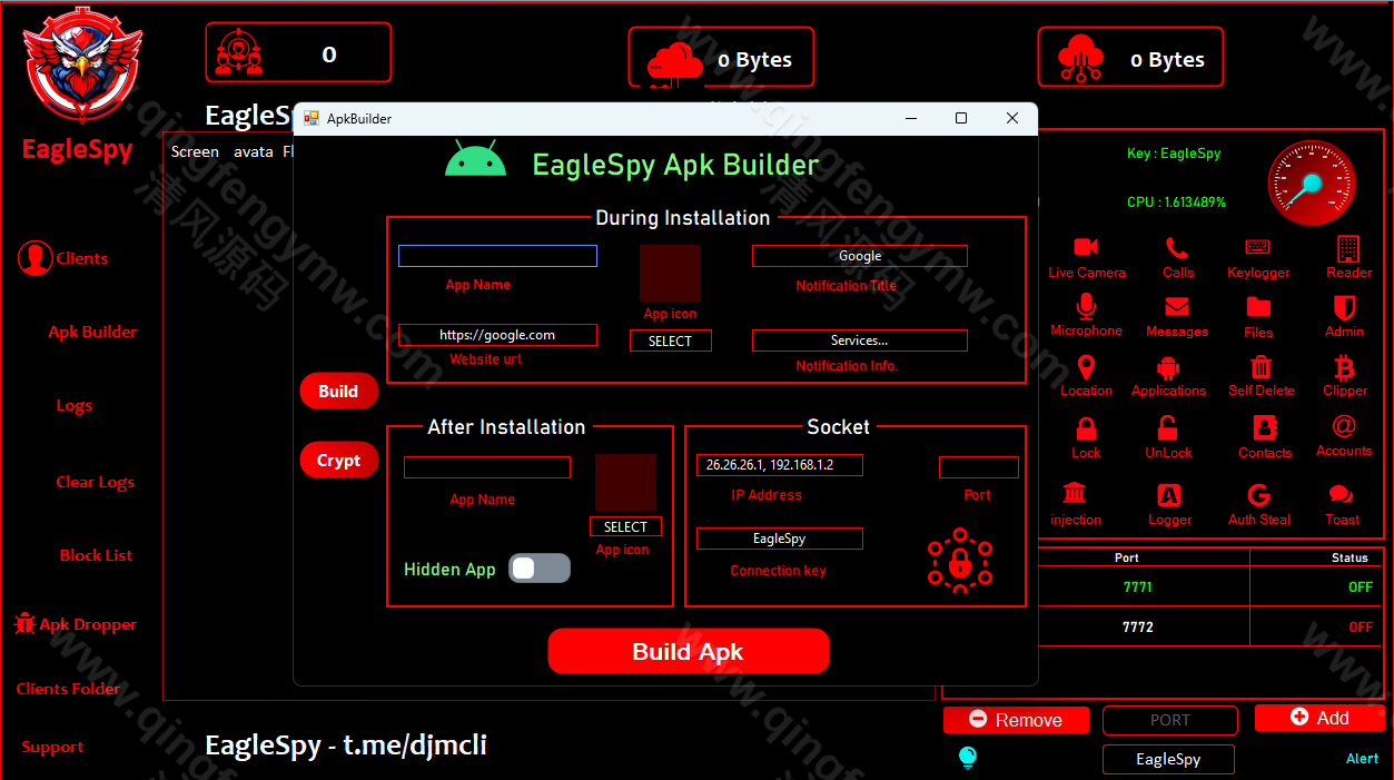 图片[7]-EagleSpy v3开源代码/安卓远程控制开源代码/远程控制源码/手机远程控制/隐身防删除/c++开发-清风源码