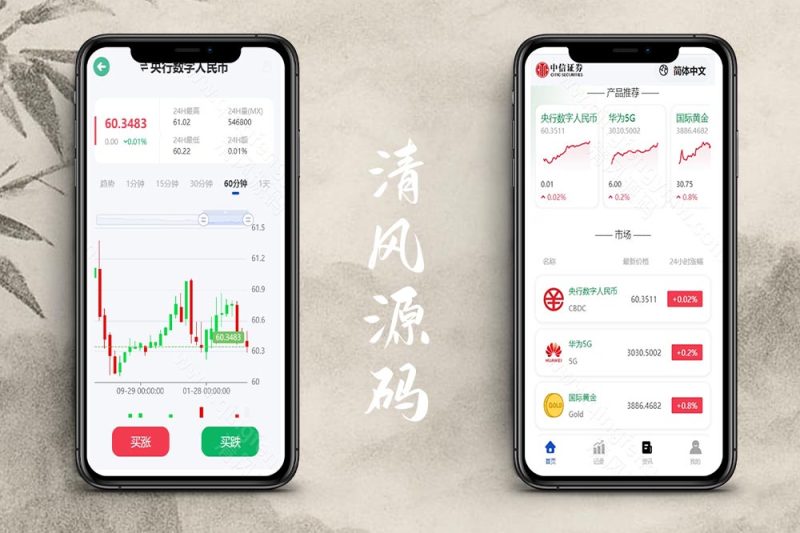 中信证券源码/海外微盘源码/期货时间盘/多语言微盘源码/前端uniapp开源/完整运营版-清风源码