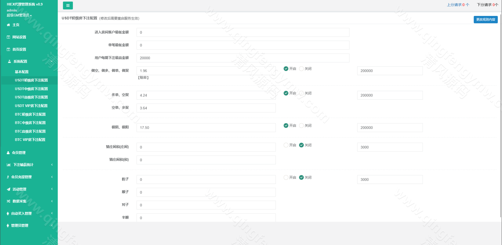 图片[11]-多语言HIEX完美BTC彩票源码/伪交易所彩票源码/交易所彩票源码/USDT伪交易所PC28竞猜下注理财系统源码/可控+前后端分离版-清风源码