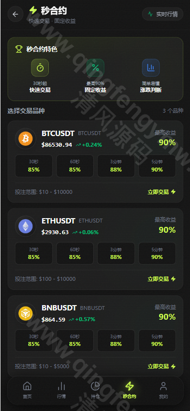 图片[8]-全新交易所源码/秒合约/永续合约/期权合约/外汇合约/差价合约/借贷/金融系统-清风源码