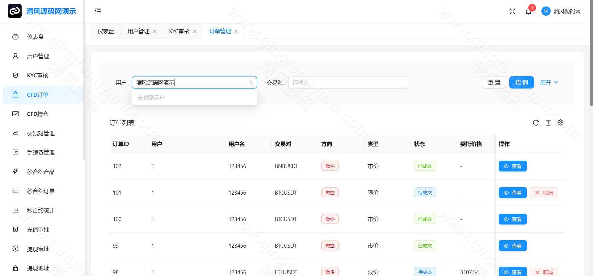 图片[21]-全新交易所源码/秒合约/永续合约/期权合约/外汇合约/差价合约/借贷/金融系统-清风源码