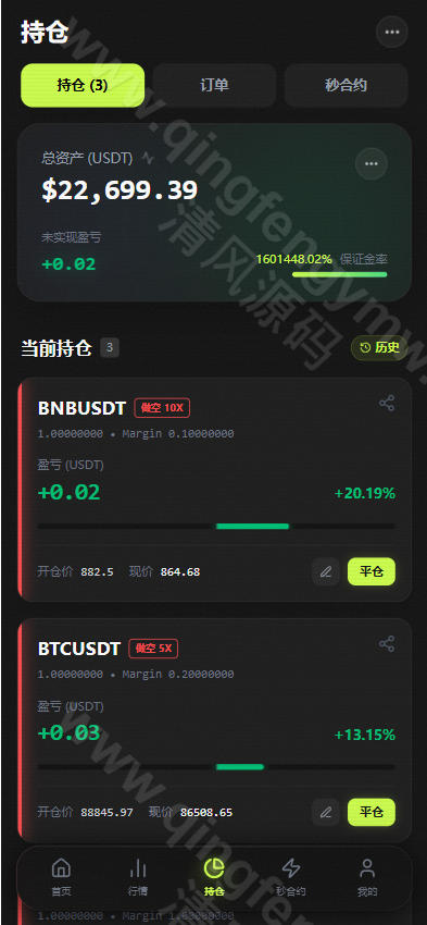 图片[5]-全新交易所源码/秒合约/永续合约/期权合约/外汇合约/差价合约/借贷/金融系统-清风源码